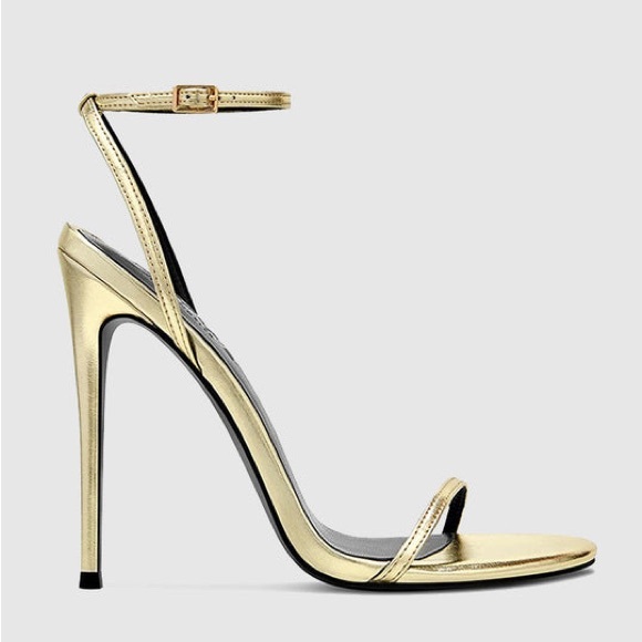 FEMME LA Niche Heeled Sandals in Oro Size 8 - Picture 1 of 6